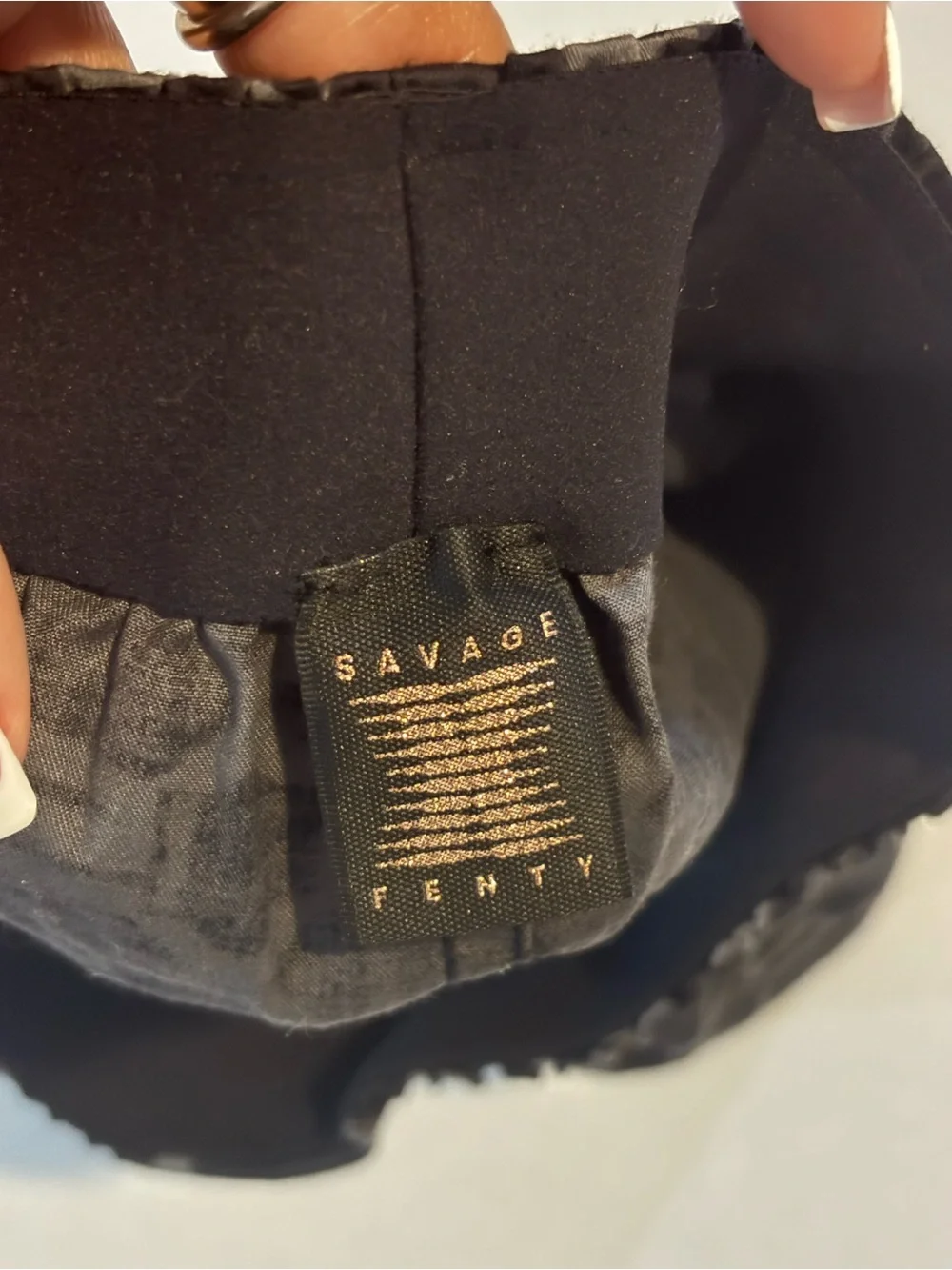 Savage X Fenty Black Briefs with Gold Logo Tag